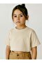 Girl's Cotton Basic Crop T-Shirt