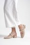 Bomb Para Accessory Square Toe Gold Heeled Patent Leather Women's Shoes - 6