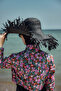 Straw Beach Hat with Fringe Detail Rş-2108 Black - 3