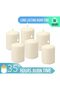 Unscented Ivory Pillar Candles - Dripless Clean Burning Smokeless Household Dinner Candle Set Of 6 - 3