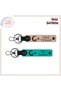 Gift to Give on Visits – Children and Crescent Star Leather Keychain Set X2, Puppy Mouth-Turquoise