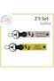 Emotional and Cute Gift for Newborn Baby, Heart and Foot Themed Leather Keychain, Powder-Yellow