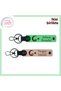 Vefa Themed – Children's and Crescent Star Patterned 2-Piece Personal Keychain Gift, F Green-Kitten Mouth