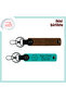 Personal Leather Keychain Set, Light Brown-Dark Turquoise, Volleyball Player Romantic Surprise for Lover