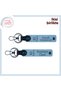 Trabzonlu Sevgiliye Birthday Gift, 61 Written Leather Keychain Set of 2, Sky Blue-Sky Blue