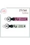 Meaningful Gift for Newborn Baby, Heart Foot Themed Leather Keychain Set, Pink-White