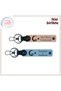 X2, Puppy Mouth-Sky Blue, a Gift Symbolizing Mourning – Child and Crescent Star Personal Leather Keychain