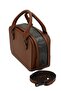 Women's Stylish Stone Detailed Zippered Adjustable Cross Strap Brown Hand and Shoulder Bag - 2