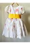 Belt Yellow Flower Children's Dress - 3