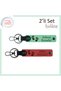 Suitable as a Gift to Commemorate the First Steps, Heart Baby Foot Motif Keychain Set, Light Green-Pomegranate