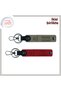 Print Your Name, Grey-Red, to the Passenger of Long Roads, Souvenir Leather Keychain with 61 Written X2
