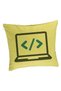 Pillowcase, Developer Pattern, 40x40 Cm, Green
