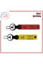 National Themed Gift That Can Be Given to a Father, 61 Written Leather Keychains X2, Pomegranate Flower-Yellow