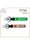 Ship Rudder Icon Leather Keychain Set, Pistachio Green-Kitten Mouth, Walkers on the Common Road