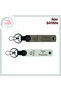 Print Your Name, Ash Gray-White, Meaningful Souvenir for a Child Growing up in Trabzon, Leather Keychain Set