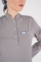 Gray Color Sakura Model Hijab Doctor Nurse Scrubs Uniform Set - 6