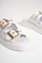 Lluxury Double Gold Buckle Daily Comfortable Stylish Accessory Women's Slippers - 8