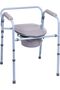 3-in-1 Folding Bedside Commode and Raised Toilet Seat, Bedside Commodes for Seniors