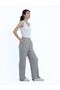 Women's Sofia Linen Fabric Striped High Waist Wide Leg Relaxed Fit Lace-Up Elastic Waist Casual Pants - 3