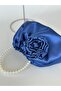 Parliament Blue Rose Pearl Portfolio Evening Dress Handbag - 7