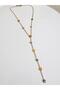 Steel Clover Gold Y Necklace 42 cm - 4