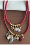 Brand Model Leather Cord Double Necklace - 3