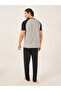 Colorblock Raglan Sleeve T-Shirt and Pyjama Set - 5