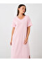 Lace Trim V-Neck Side Slit Nightdress - 3