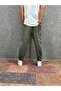 Chinese Patterned Baggy Trousers with Elastic Waist - 2