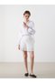 Esvab • Modern & Distinctive Women's Shorts with Embroidery and Zipper at the Waist