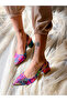 Maria Colorful Snake Skin 5 cm Heel Sandals - 2