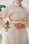 Double Set: Crop Jacket with Zipper and Long Sleeveless Dress- Parachute Fabric - 4
