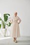 Double Set: Crop Jacket with Zipper and Long Sleeveless Dress- Parachute Fabric - 2