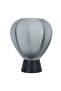 Glass Candle Holder Alsaif Gallery, 15.5×15.5×20 cm, with Wooden Base - Gray