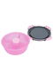 Saif Gallery Plastic Lunch Box, 1.2L, with Lid - Pink - 2