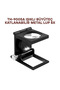 Th9005A Foldable Metal Lighted Magnifier – 8X Zoom, Led Illuminated, with Leather Case - 6