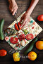 Glass Cutting Board Chopping Board Deer and Flowers Dowry Gift 35X25 cm - 6