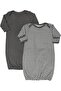 Sleep Gowns Pack of 2 Swaddle Blankets for Baby Bed Comfort - Grey and Stripes Print