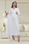 Mecit 1518 Ecru Maternity Nightgown Set with Morning Dress