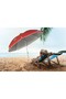 Beach umbrella with sunshade, adjustable, with silver lining - 2