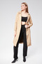 Women's Double Breasted Neckline Belted Trench Coat - 8