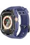 حافظة وسوار ساعة Apple Watch مع مشبك آمن من الفولاذ المقاوم للصدأ، تصميم خفيف الوزن، مقاوم للخدش