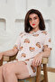Summer Patterned Loose Crop Shorts Pajama Set - 5