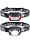 Headlamp 2-Pack, 1300 Lux Ultra-Light Bright LED Headlights with White Red Light, 6 Modes Batt