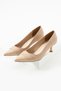Hira Women's Tape Detailed Short Heeled Shoes Beige - 4