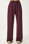 Wide Leg Modal Sweatpants Light Bordo Lub0070 - 5