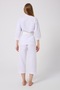Joyed White Karate Suit Unisex Suit with Belt Alpaca Soft Texture and Bright Look - 7