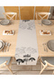 Forest Mountain Bird Patterned Special Design Runner Digital Printed Decorative Tablecloth Stylish Home Decoration
