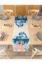 Dolphin Sea Ocean Patterned Custom Design Runner Digital Printed Decorative Tablecloth Home Decoration