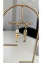 Gold Moving Fish Earrings - 4
